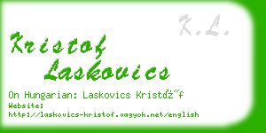 kristof laskovics business card